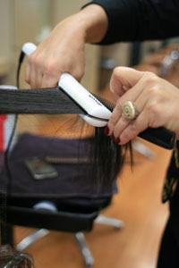 Hair Straightening and Keratin Treatment. Photo